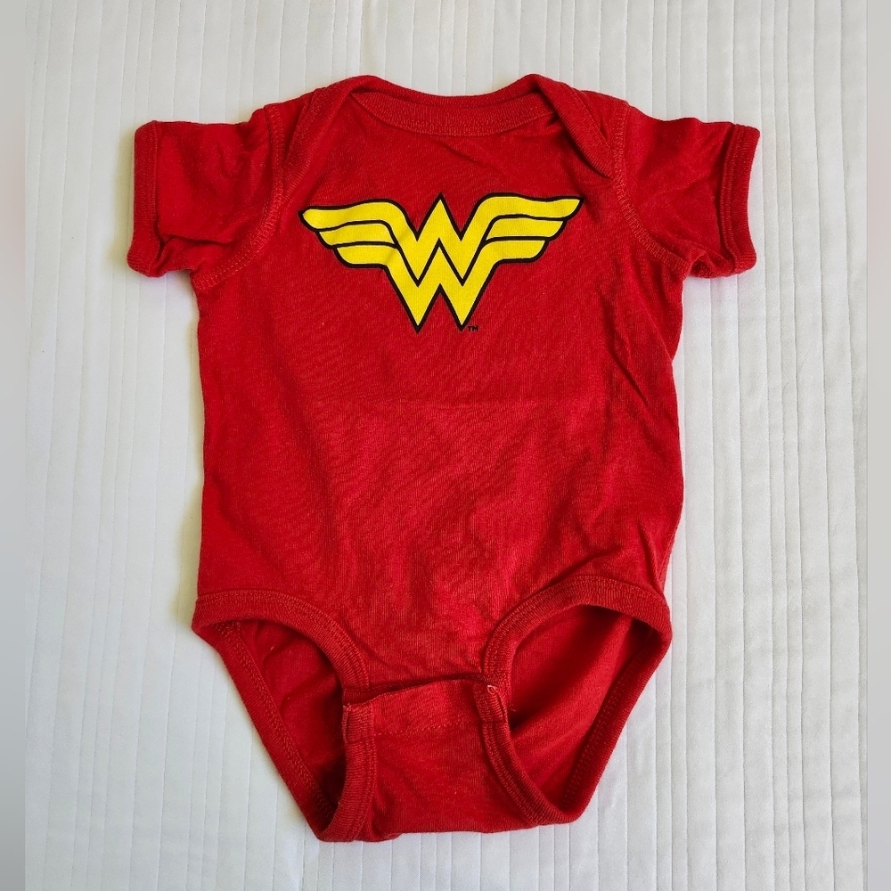 Red Baby Onesie with Yellow Logo
